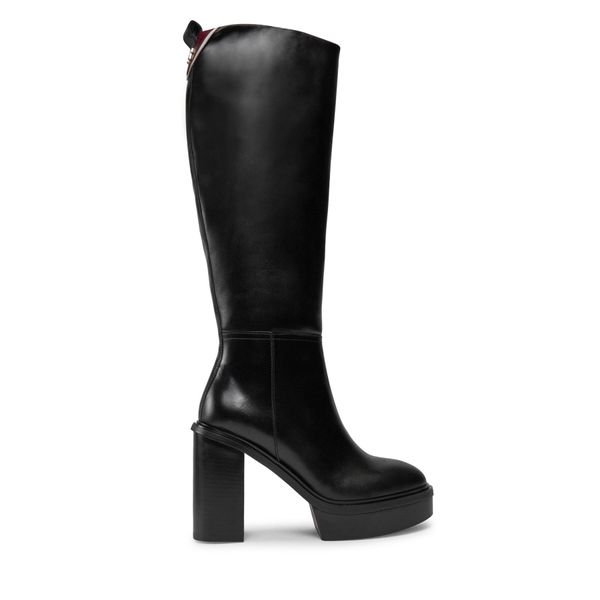 Tommy Hilfiger Zimske čizme Tommy Hilfiger Elevated Plateau Longboot FW0FW07545 Black BDS