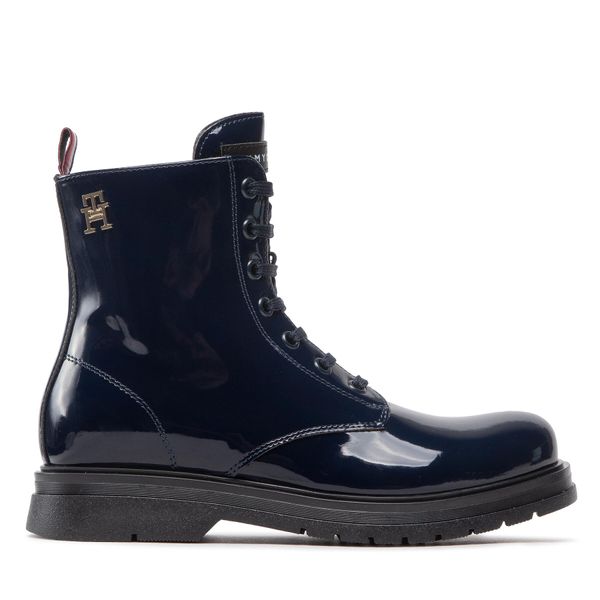 Tommy Hilfiger Zimske čizme Tommy Hilfiger Lace-Up Bootie T4A5-32412-0775 S Blue 800