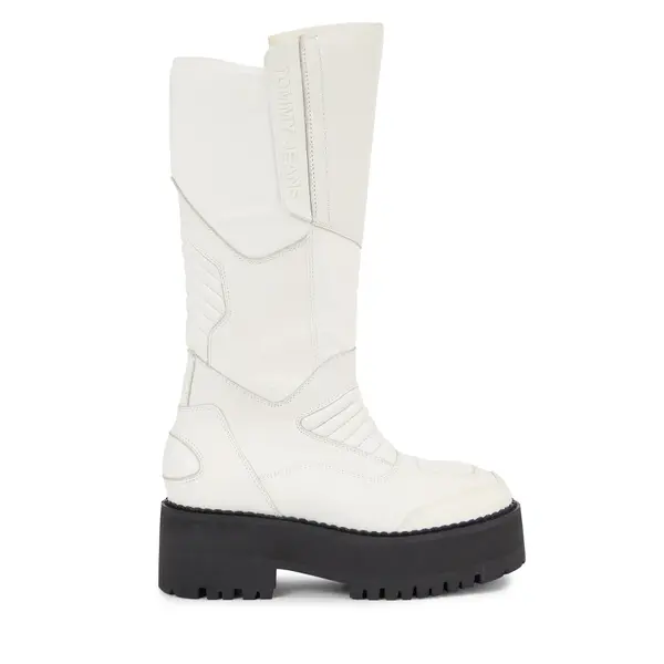 Tommy Jeans Zimske čizme Tommy Jeans Tjw Long Shaft Biker Boot EN0EN02376 Bijela