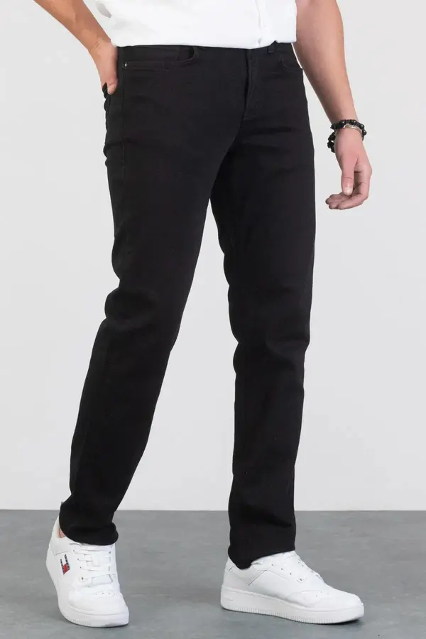 dewberry 23648 Dewberry Regular Fit Stretchy Hlt Denim Mens Jeans-BLACK