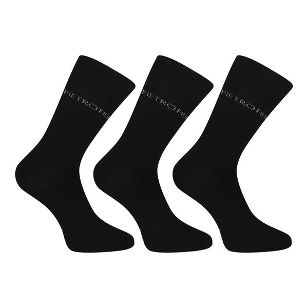 Pietro Filipi 3PACK Pietro Filipi High Bamboo Black Socks