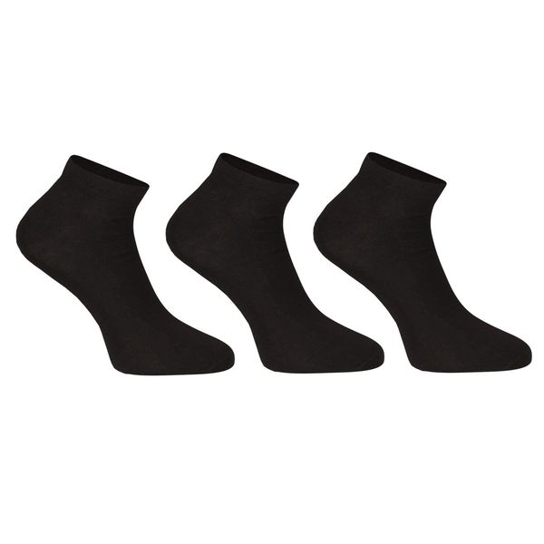 Nedeto 3PACK Socks Nedeto Low Bamboo Black