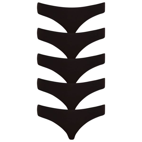 Nedeto 5PACK Women's panties Nedeto black