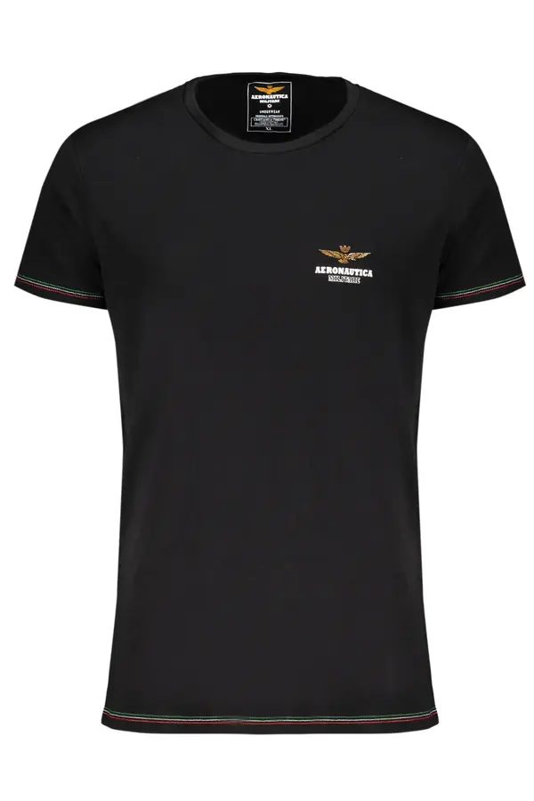 Aeronautica Militare AERONAUTICA MILITARE BLACK MEN'S OUTDOOR T-SHIRT