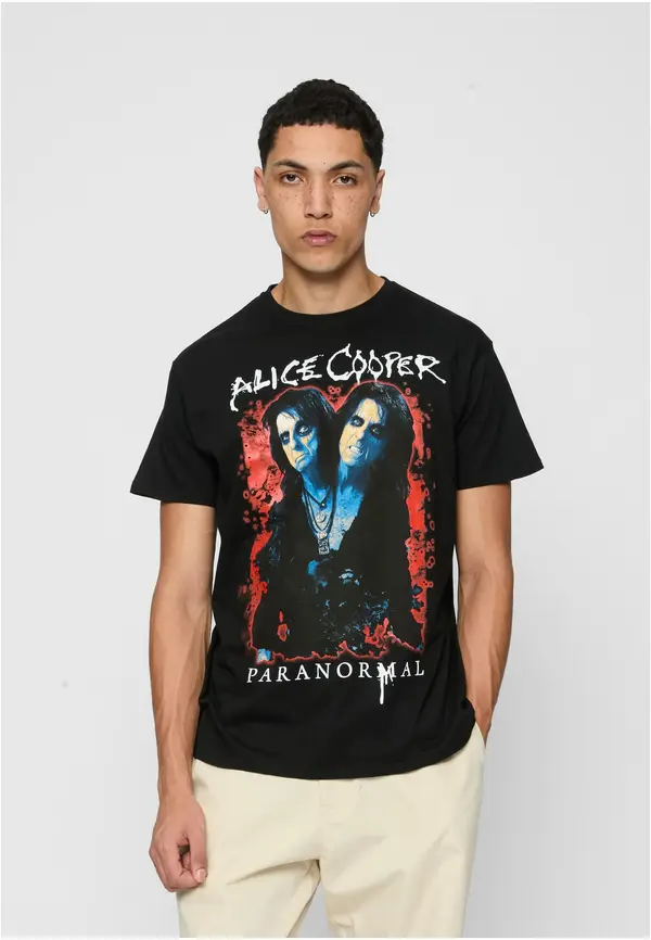 Merchcode Alice Cooper Paranormal Splatter Adult Black Tee Black