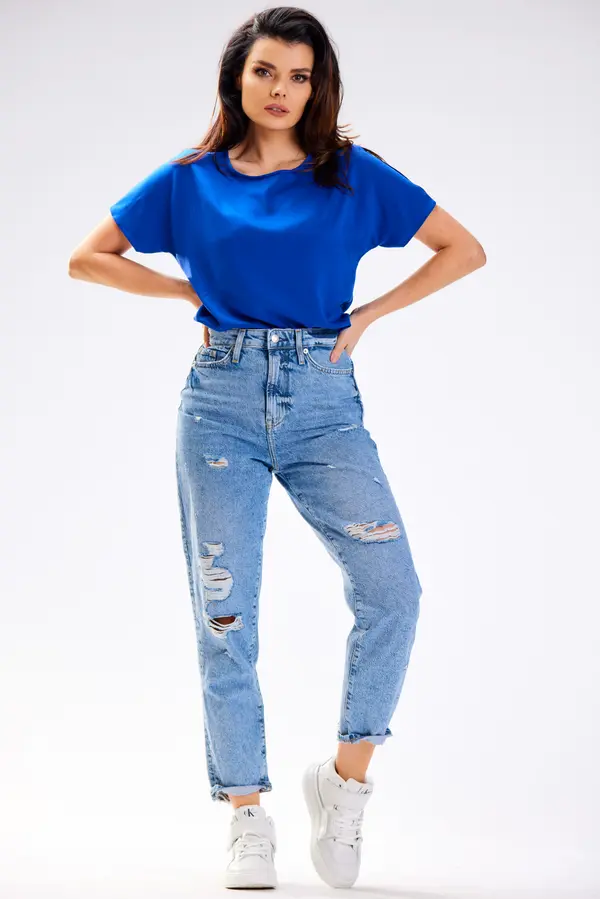 Awama Awama Woman's Blouse A588 Blue