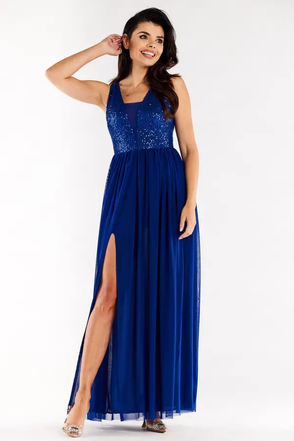 Awama Awama Woman's Dress A486 Blue