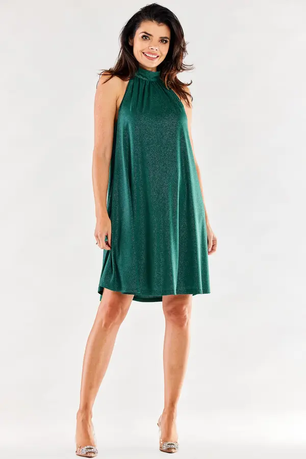 Awama Awama Woman's Dress A556 Bottle Green