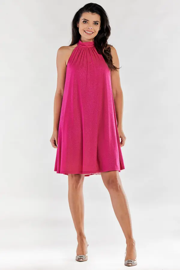 Awama Awama Woman's Dress A556 Fuchsia