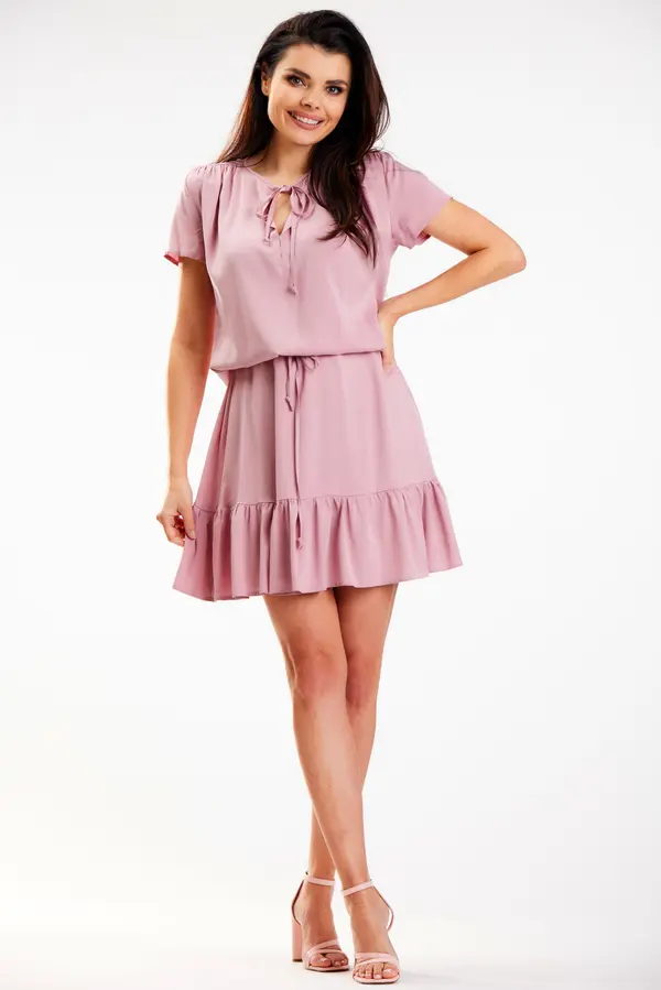 Awama Awama Woman's Dress A575 Dirty Pink