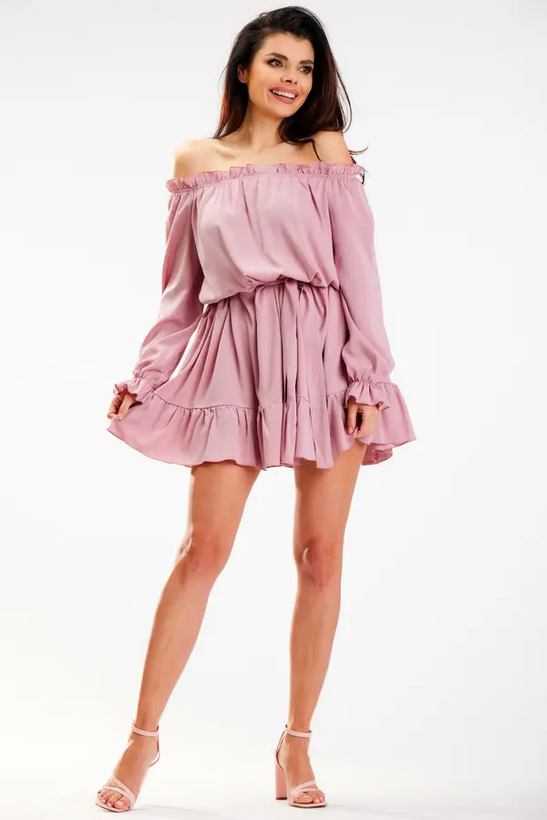 Awama Awama Woman's Dress A578 Dirty Pink