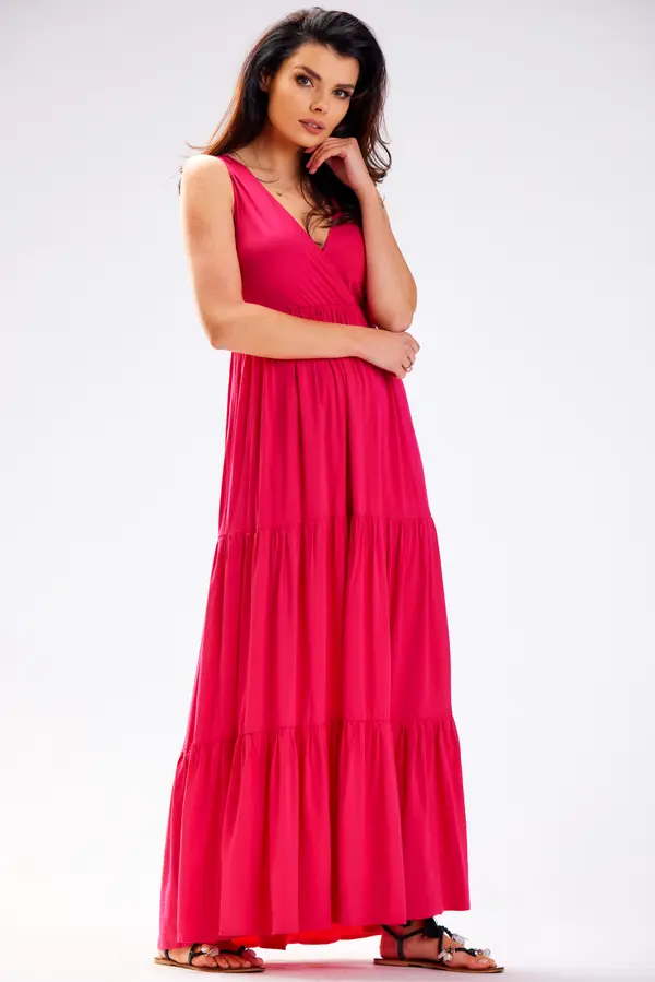 Awama Awama Woman's Dress A581 Fuchsia
