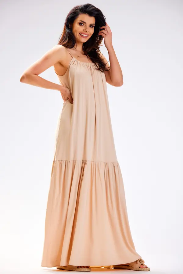 Awama Awama Woman's Dress A582 Beige