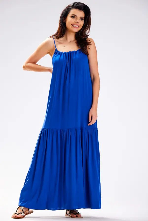 Awama Awama Woman's Dress A582 Blue