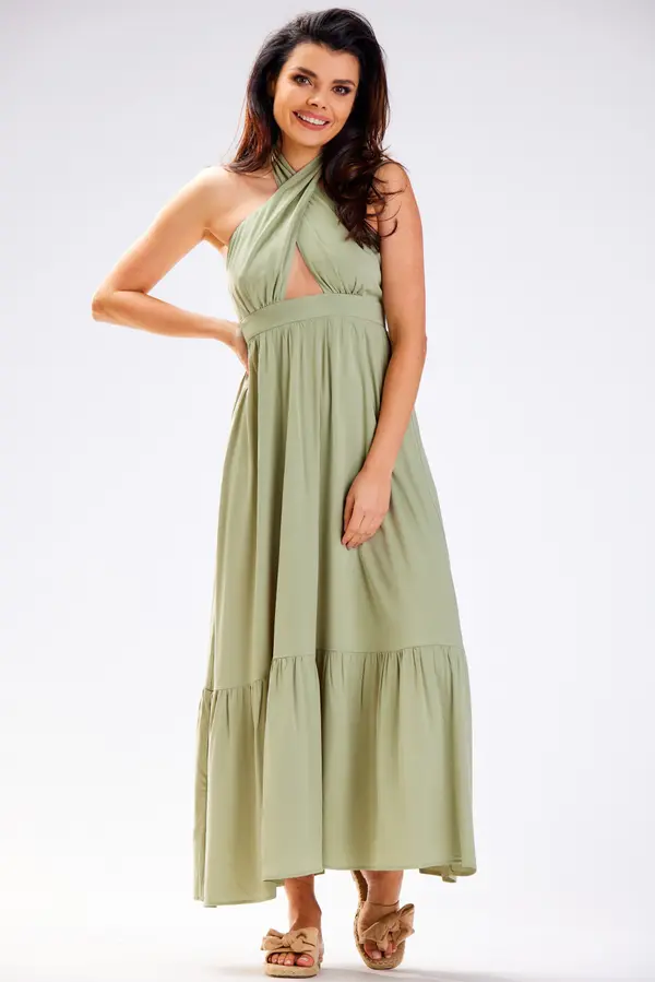 Awama Awama Woman's Dress A583 Green
