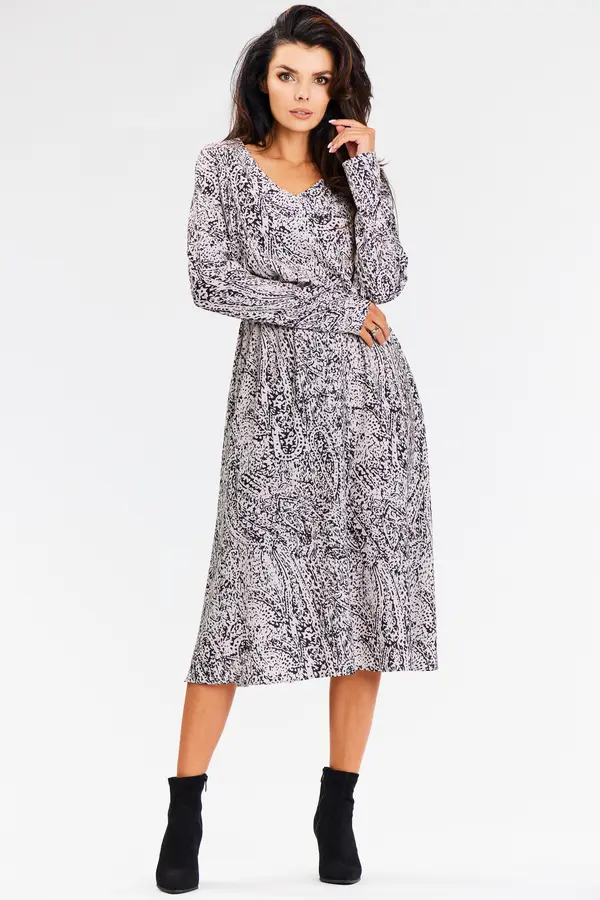 Awama Awama Woman's Dress A666 White/Black