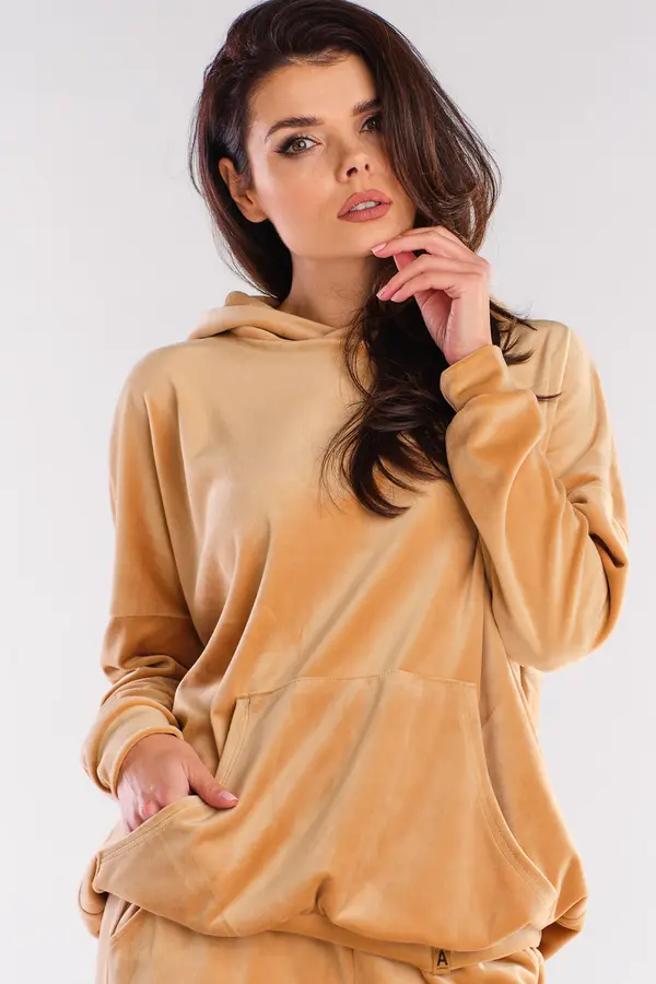 Awama Awama Woman's Hoodie A420 Beige