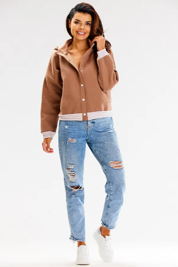 Awama Awama Woman's Hoodie A611 Beige