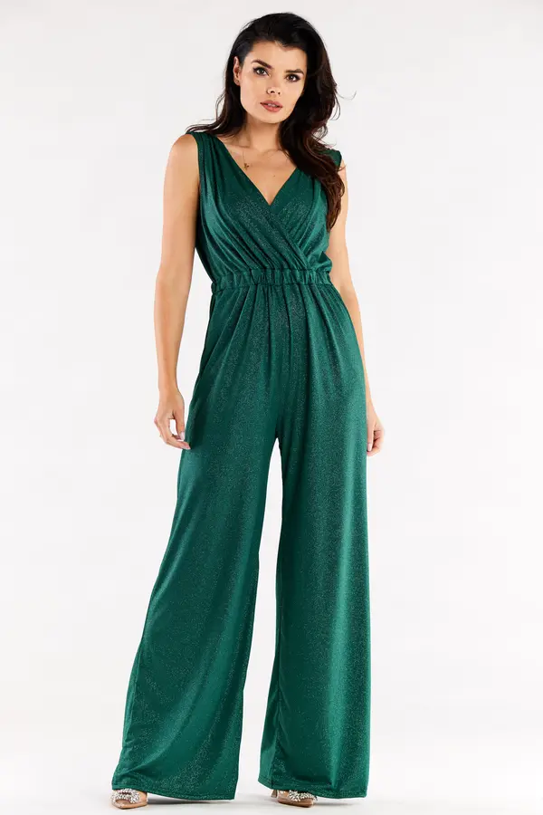 Awama Awama Woman's Jumpsuit A552 Bottle Green