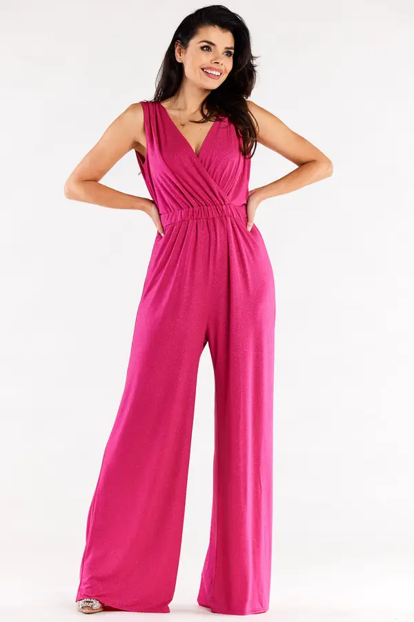 Awama Awama Woman's Jumpsuit A552 Fuchsia