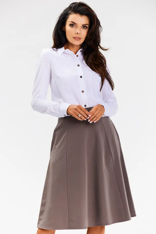 Awama Awama Woman's Skirt A673 Brown