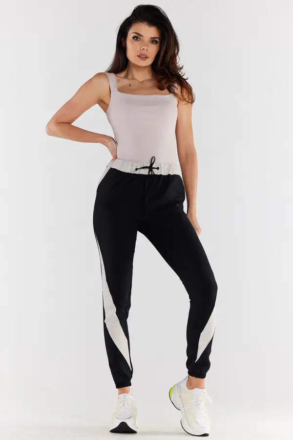 Awama Awama Woman's Trousers A496 Black/Beige