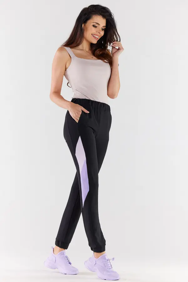 Awama Awama Woman's Trousers A498 Black/Violet