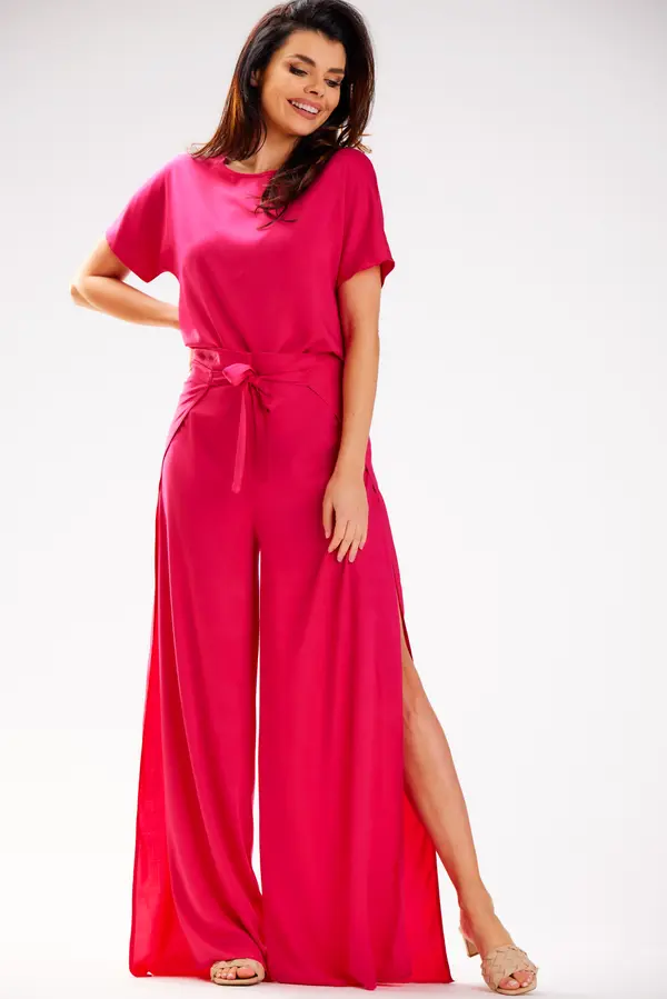 Awama Awama Woman's Trousers A589 Fuchsia