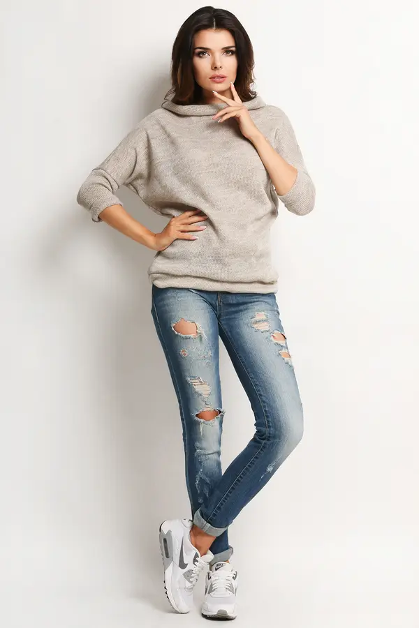 Awama Awama Woman's Turtleneck A121 Beige
