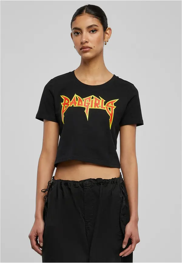 Mister Tee Badgirls Cropped Tee Black