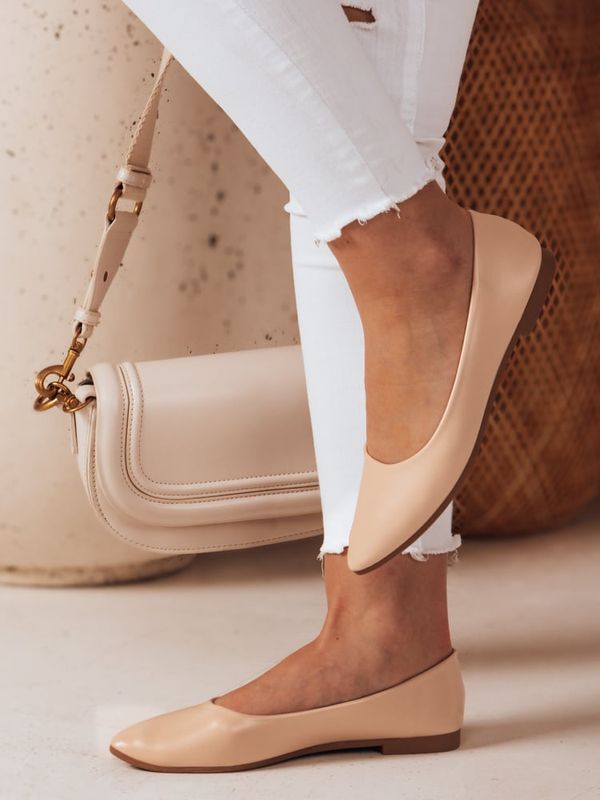 DStreet Baleriny damskie w szpic ILLARI beżowe Dstreet