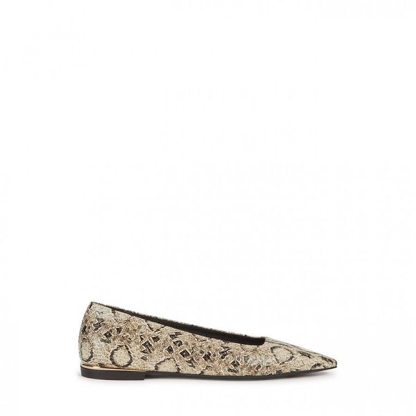 Furla Ballerinas - FURLA CODE BALLERINA T. 10 - VITELLO ST. ELAPHE with snake pattern