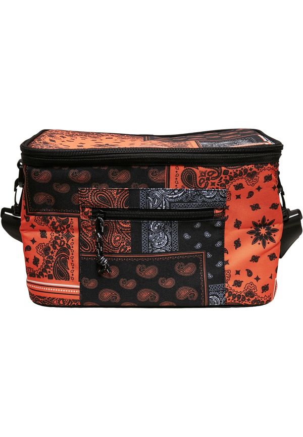 Urban Classics Bandana Patchwork Print Black/Orange Cooler Bag