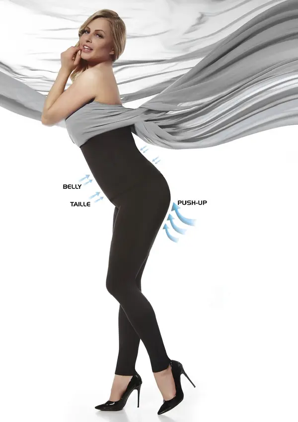Bas Bleu Bas Bleu BELLA Women's Slimming Leggings with Push-Up & Taille Effect