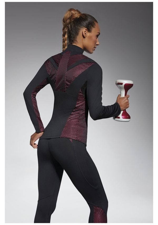 Bas Bleu Bas Bleu INSPIRE BLOUSE women's sweatshirt with stand-up collar and functional inserts