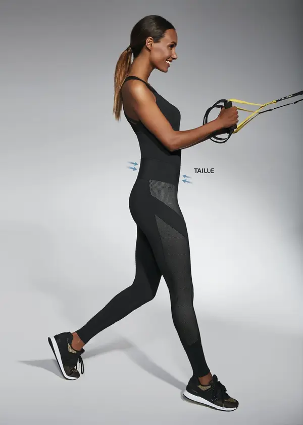 Bas Bleu Bas Bleu MISTY sports leggings with wasp waist and combination effect