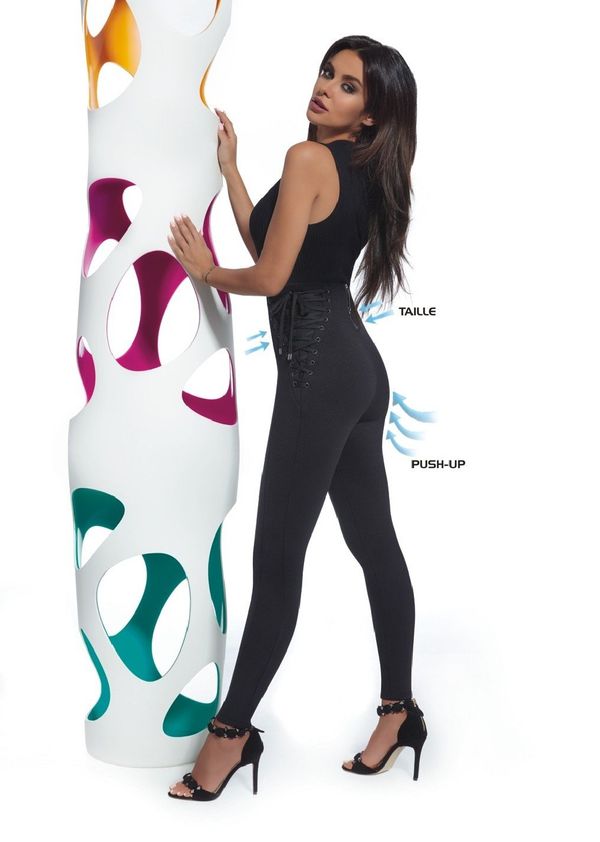 Bas Bleu Bas Bleu SANSA women's leggings with Push-Up & Taille effect and binding