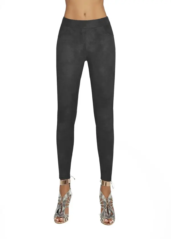Bas Bleu Bas Bleu Women's leggings LYDIA made of soft material with a metallic pattern