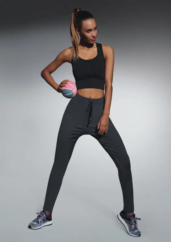 Bas Bleu Bas Bleu Women's sweatpants LORENA with a dropped crotch and pockets
