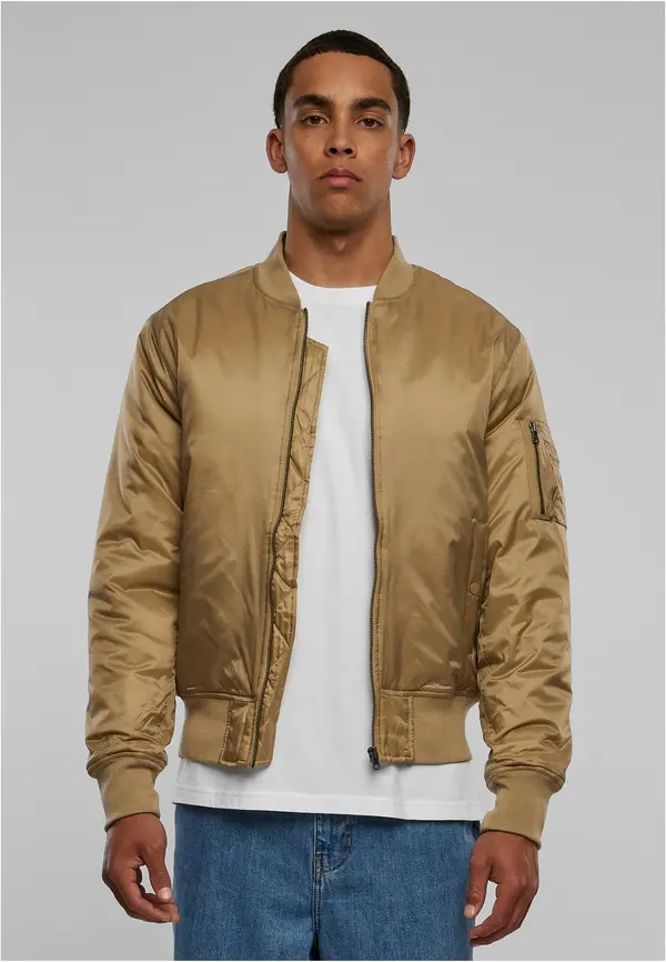 Urban Classics Basic Bomber Jacket beige