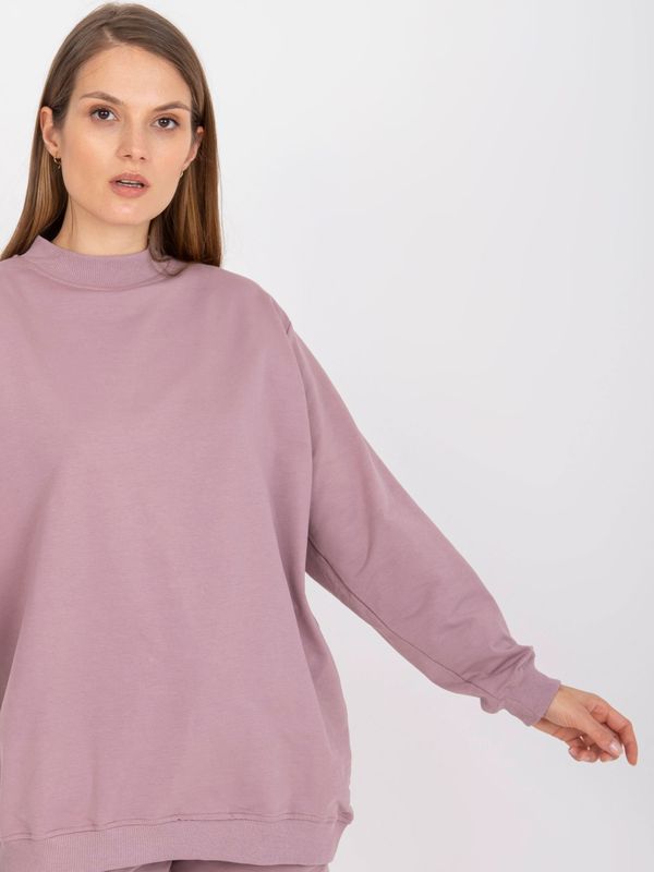 Fashionhunters Basic oversize dusty pink sweatshirt