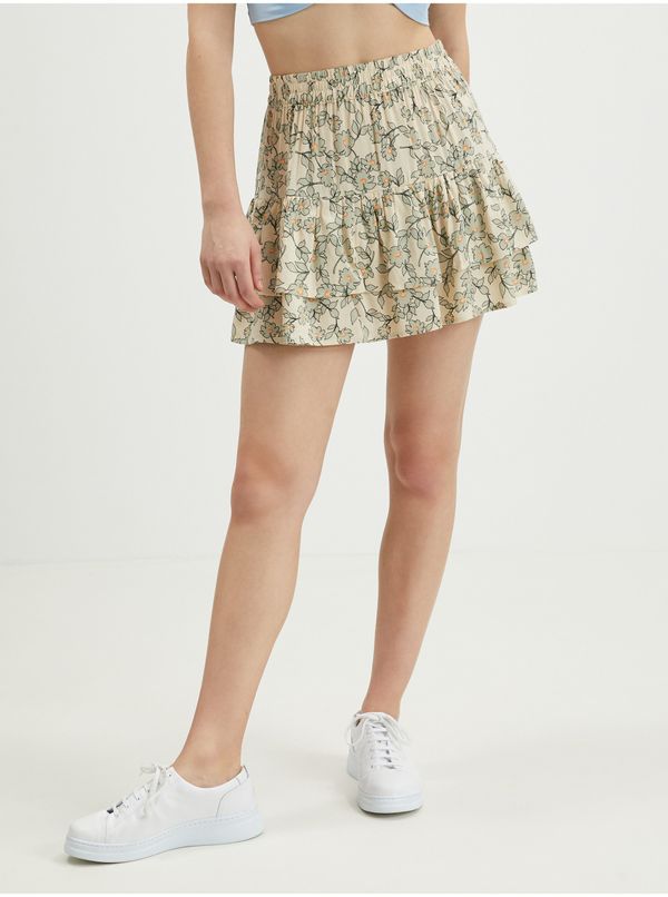 JDY Beige floral skirt JDY Gaya - Ladies