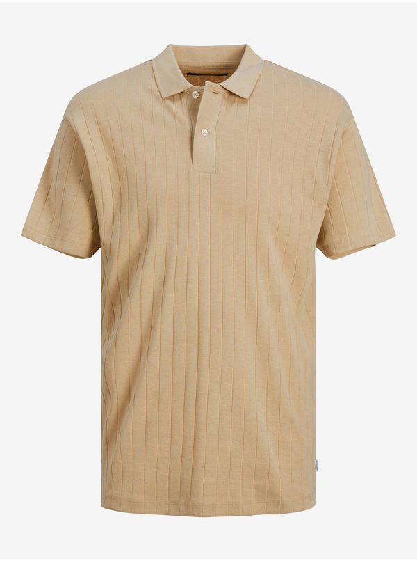 Jack & Jones Beige Mens Polo T-Shirt Jack & Jones Connor - Men