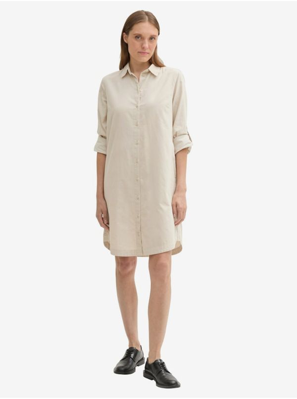 Tom Tailor Beige women's corduroy shirt dress Tom Tailor - Women's