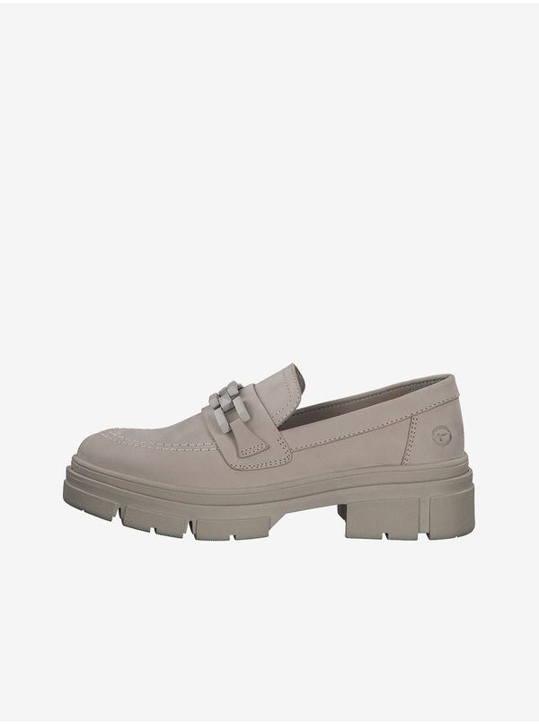 Tamaris Beige Women's Leather Moccasins Tamaris - Ladies