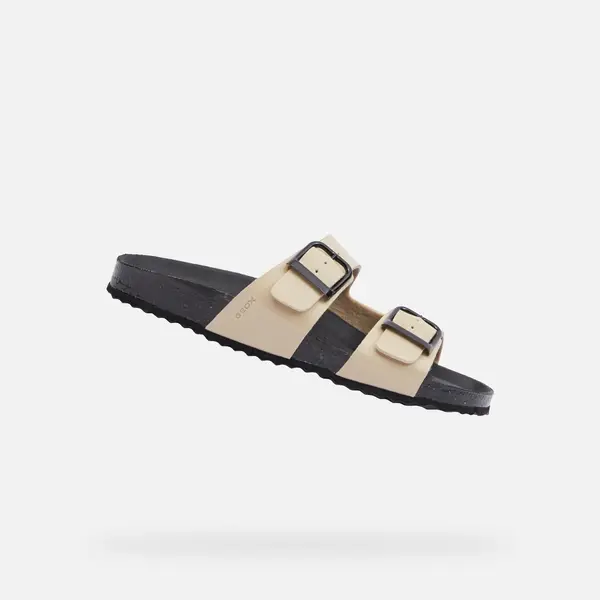 GEOX Beige women's slippers Geox Brionia R - Women's