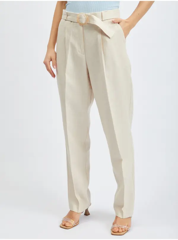 Orsay Beige Women's Trousers ORSAY - Women's