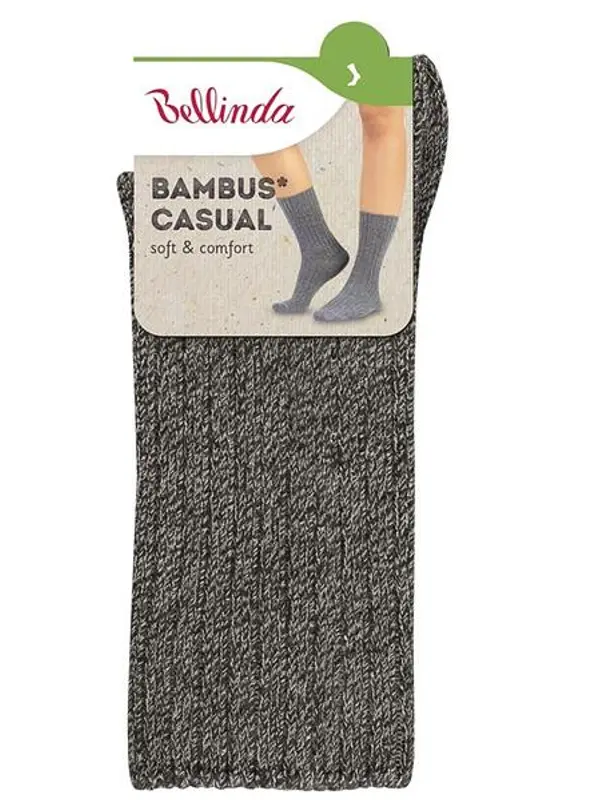 Bellinda Bellinda BAMBOO CASUAL SOCKS - Winter bamboo socks - grey highlights