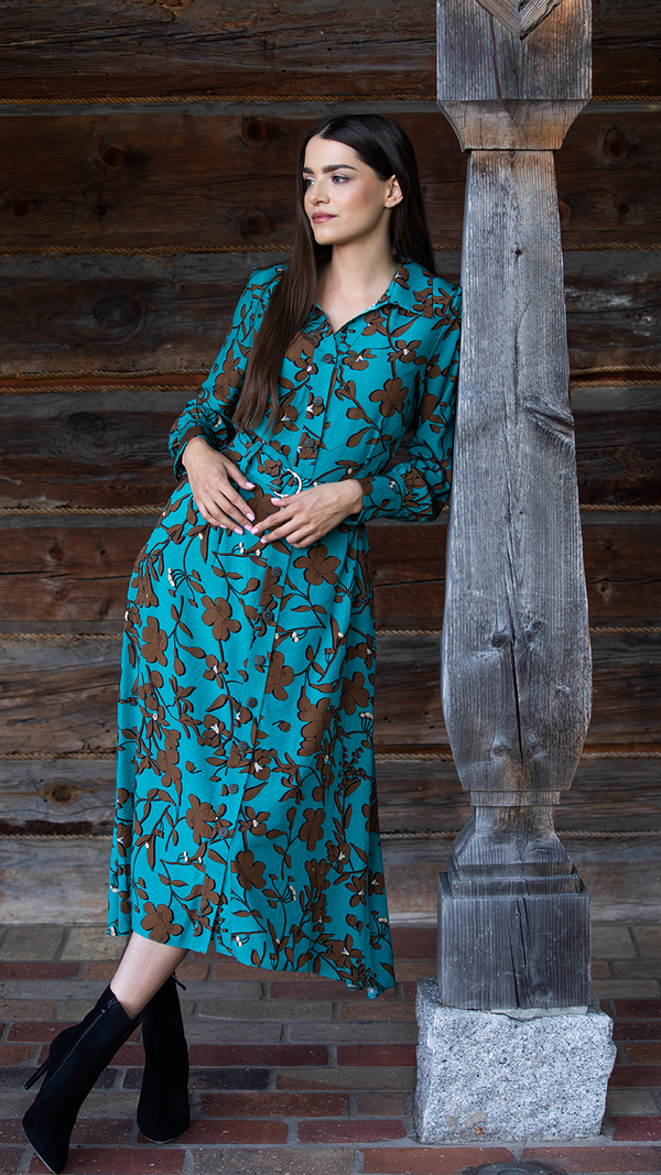 Benedict Harper Benedict Harper Woman's Dress Mia Brown Flowers