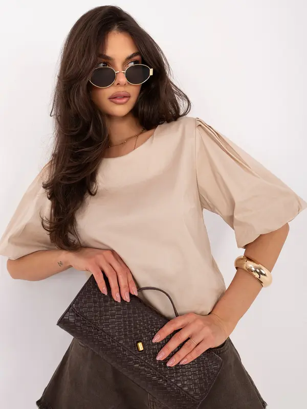 Italy Moda Bež pamučna bluza